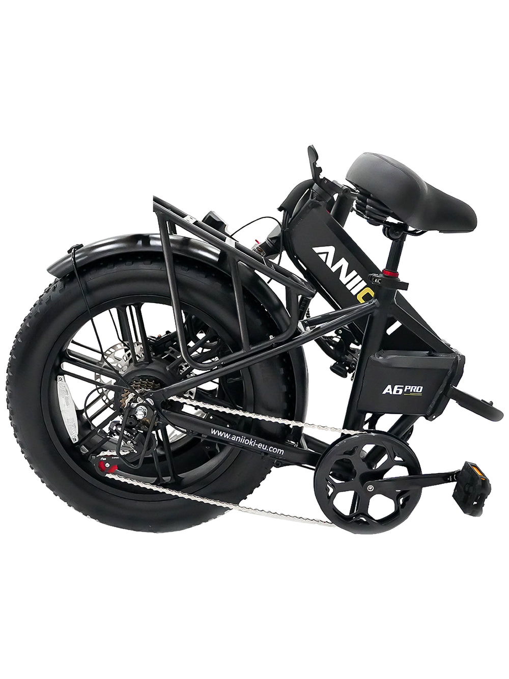 Aniioki A6 Pro completamente ripiegata, vista di lato