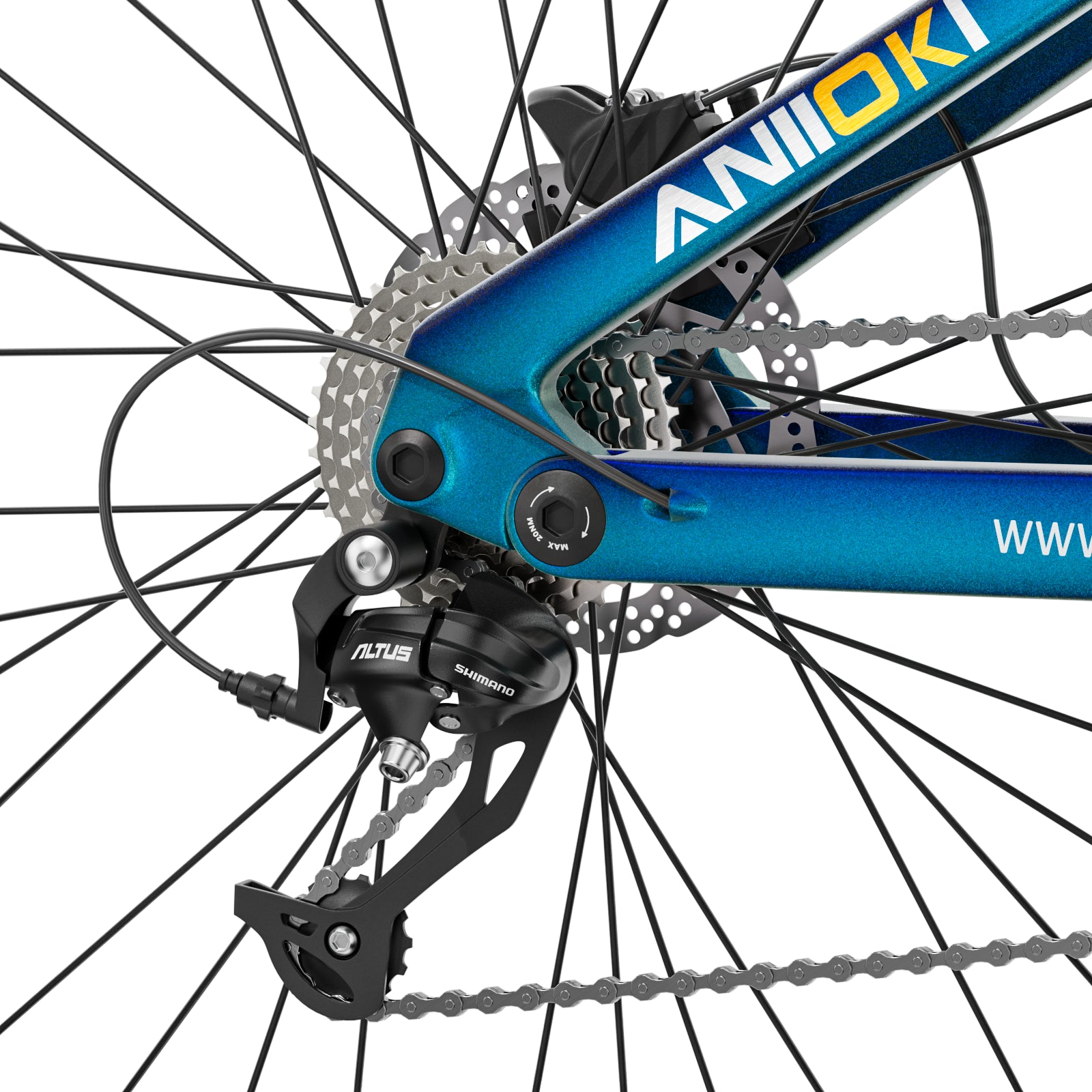 Sistema di cambio di precisione a 9 velocità Shimano