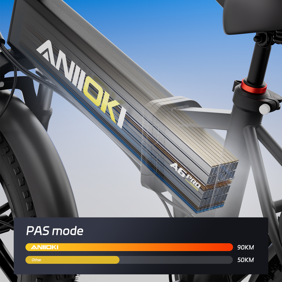 Illustrazione della batteria integrata nel telaio della Aniioki A6 Pro